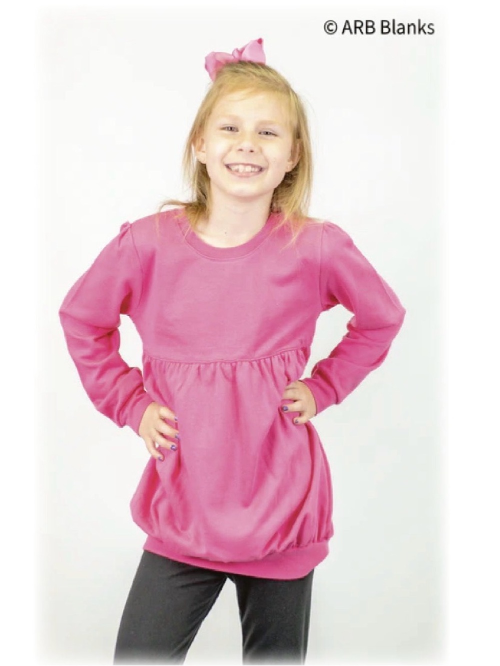 Sz 8 Girls Pink Bubble Pullover Sweatshirt